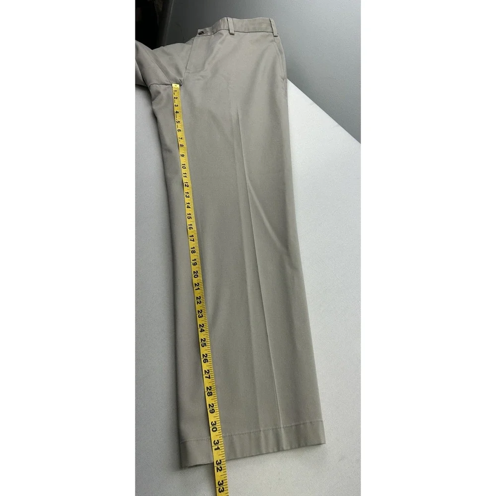 Brooks Brothers Advantage Chino Clark Pants Men's 35x32 Beige‎ Khaki Flat Front